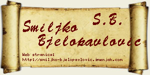 Smiljko Bjelopavlović vizit kartica